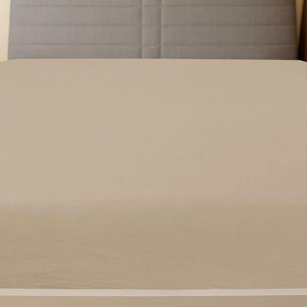 vidaXL Jersey Fitted Sheet Taupe 140x200 cm Cotton