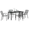 vidaXL Garden Dining Set 5 pcs Anthracite Powder-Coated Steel