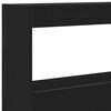 vidaXL Headboard Cabinet with LED Black Oak 180x17x102 cm