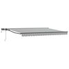 vidaXL Manual Awning Frame with LEDs Anthracite and White 4.5 x 3 m