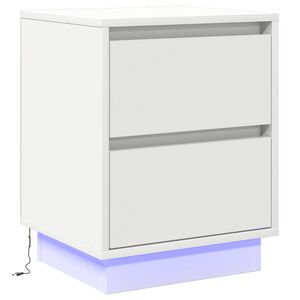vidaXL Bedside Cabinet White 39 x 34.5 x 50 cm Engineered wood