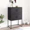 vidaXL Sideboard Black 68.5x38.5x107 cm Steel