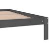 vidaXL Bed Frame without Mattress Grey Solid Wood Pine 200x200cm