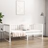 vidaXL Day Bed without Mattress White 100x200 cm Solid Wood Pine