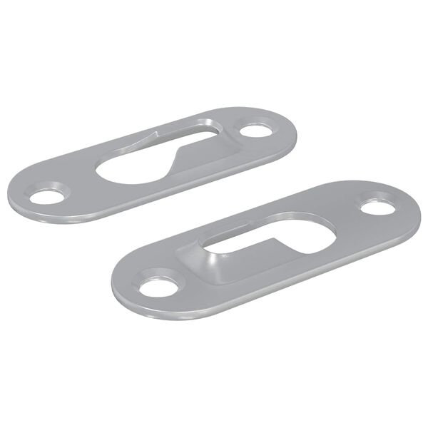 vidaXL Keyhole Hanger 2 pcs Silver 45 x 16 x 3.5 mm Iron