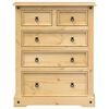 vidaXL Chest of Drawers Corona 92x48x114 cm Solid Wood Pine