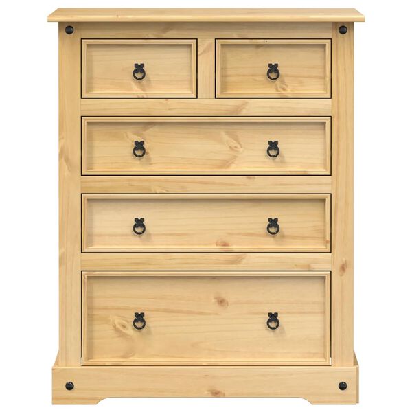 vidaXL Chest of Drawers Corona 92x48x114 cm Solid Wood Pine