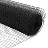 vidaXL Hexagon Fence Grey 0.6 x 25 m Steel