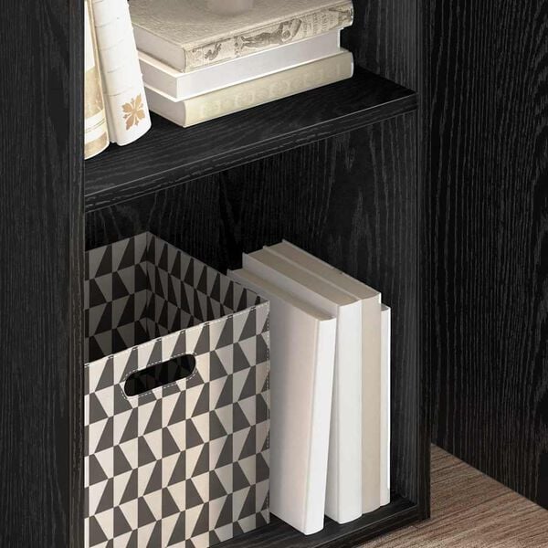 vidaXL Bookshelf Black Oak 40 x 30 x 77 cm Engineered Wood