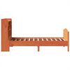 vidaXL Bookcase Bed without Mattress Wax Brown 75x190 cm Small Single Solid Wood Pine