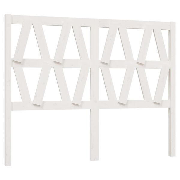 vidaXL Bed Headboard White 141x4x100 cm Solid Wood Pine