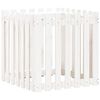 vidaXL Garden Planter with Fence Design White 70x70x70 cm Solid Wood Pine