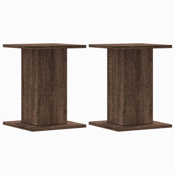 vidaXL Plant Stands 2 pcs Brown Oak 30x30x40 cm Engineered Wood