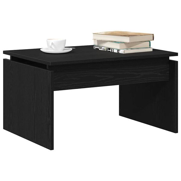 vidaXL Coffee Table Black Oak 68 x 50 x 38 cm Engineered Wood