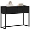 vidaXL End Table Black Oak 100 x 36 x 75 cm Engineered Wood