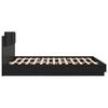 vidaXL Bed Frame with Headboard Black Oak 200 x 200 cm Engineered Wood