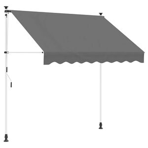 vidaXL Manual Retractable Awning Light Grey 400 cm