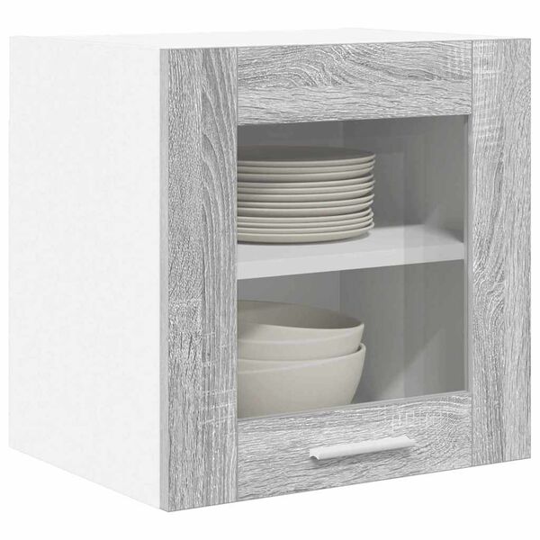 vidaXL Hanging Cabinet Grey Sonoma 40 x 31 x 40 cm Engineered Wood