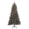 vidaXL Artificial Christmas Tree with 300 LEDs with Stand Green 210 cm