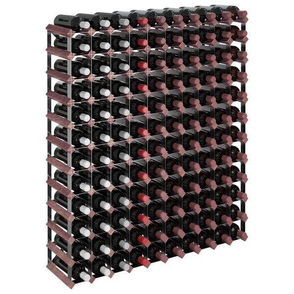 vidaXL Wine Rack for 120 Bottles Brown Solid Wood Pine