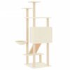 vidaXL Cat Tree with Sisal Scratching Posts Cream 153 cm