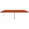 vidaXL Freestanding Manual Retractable Awning 600x350 cm Orange/Brown