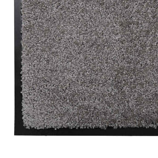 vidaXL Door Mat Light Grey 80 x 60 x 1.2 cm Teddy Fabric