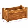 vidaXL Garden Raised Bed Acacia Wood 50x25x25 cm