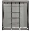 vidaXL Wardrobe with Compartments and Rods Grey 150x45x175 cm Fabric