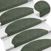 vidaXL Stair Mats Self-adhesive 10 pcs 65x21x4 cm Green Half Round Large