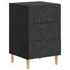 vidaXL Bedside Table Black 43 x 39.5 x 66.5 cm Engineered Wood