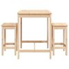 vidaXL 3 Piece Garden Bar Set Solid Wood Pine