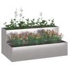 vidaXL Garden Planter Silver 100 x 60 x 45 cm Stainless Steel