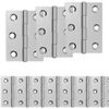 vidaXL Hinge 12 pcs 44 x 31 x 5 mm Silver Steel