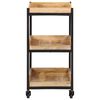 vidaXL Kitchen Trolley 60x40x80 cm Solid Rough Wood Mango