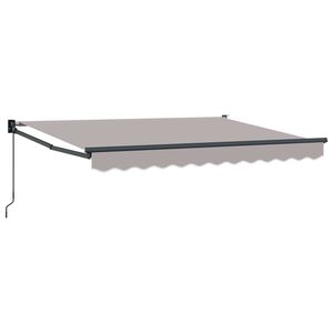 vidaXL Manual Retractable Awning Light Grey 3.5 x 2 m