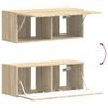vidaXL Wall-mounted 6 pcs Sonoma Oak