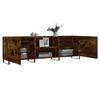 vidaXL TV Cabinet Smoked Oak 150x30x50 cm Engineered Wood