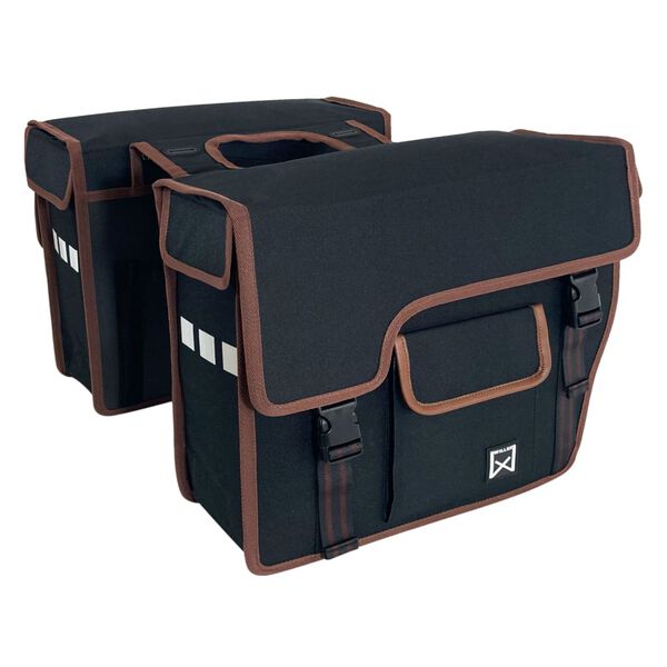 Willex Double Bicycle Bag with Front Pocket 33 L Black