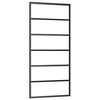 vidaXL Sliding Door with Hardware Set Black 90x205 cm ESG Glass
