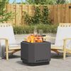 vidaXL Smokeless Fire Pit Black 58 x 58 x 51 cm Cold-rolled Steel