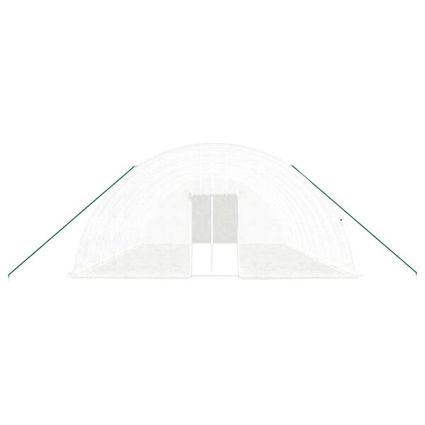vidaXL Greenhouse with Steel Frame White 60 m² 10x6x2.85 m