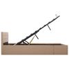 vidaXL Hydraulic Storage Bed Frame without Mattress Cappuccino 140x200cm