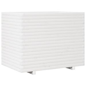 vidaXL Garden Planter White 90x60x72 cm Solid Wood Pine