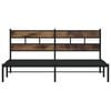 vidaXL Metal Bed Frame without Mattress Smoked Oak 193x203 cm