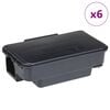 vidaXL Mouse Traps 6 pcs Black 22x12,5x7,5 cm