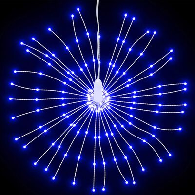 vidaXL Christmas Starburst Lights 140 LEDs 8 pcs Blue 17 cm