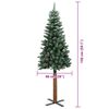 vidaXL Slim Christmas Tree with 150 LEDs Green and White 150 cm