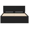 vidaXL Bed Frame with Headboard and LED Black 120x200 cm