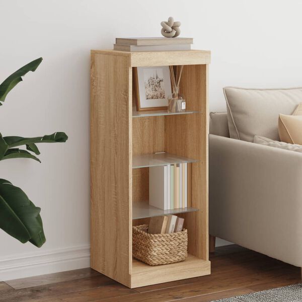 vidaXL Sideboard with LED Lights Sonoma Oak 41x37x100 cm